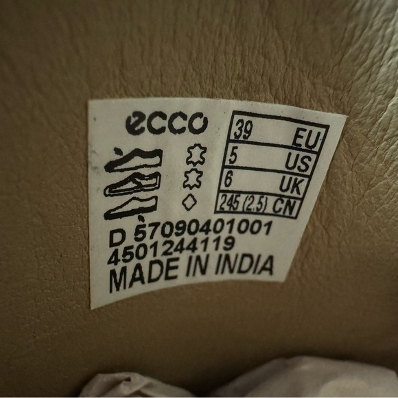 ECCO Classic Moccasins Black Leather Slip On Loafers, Men's Size 5-5.5 US/ EU 39 - Picture 10 of 10